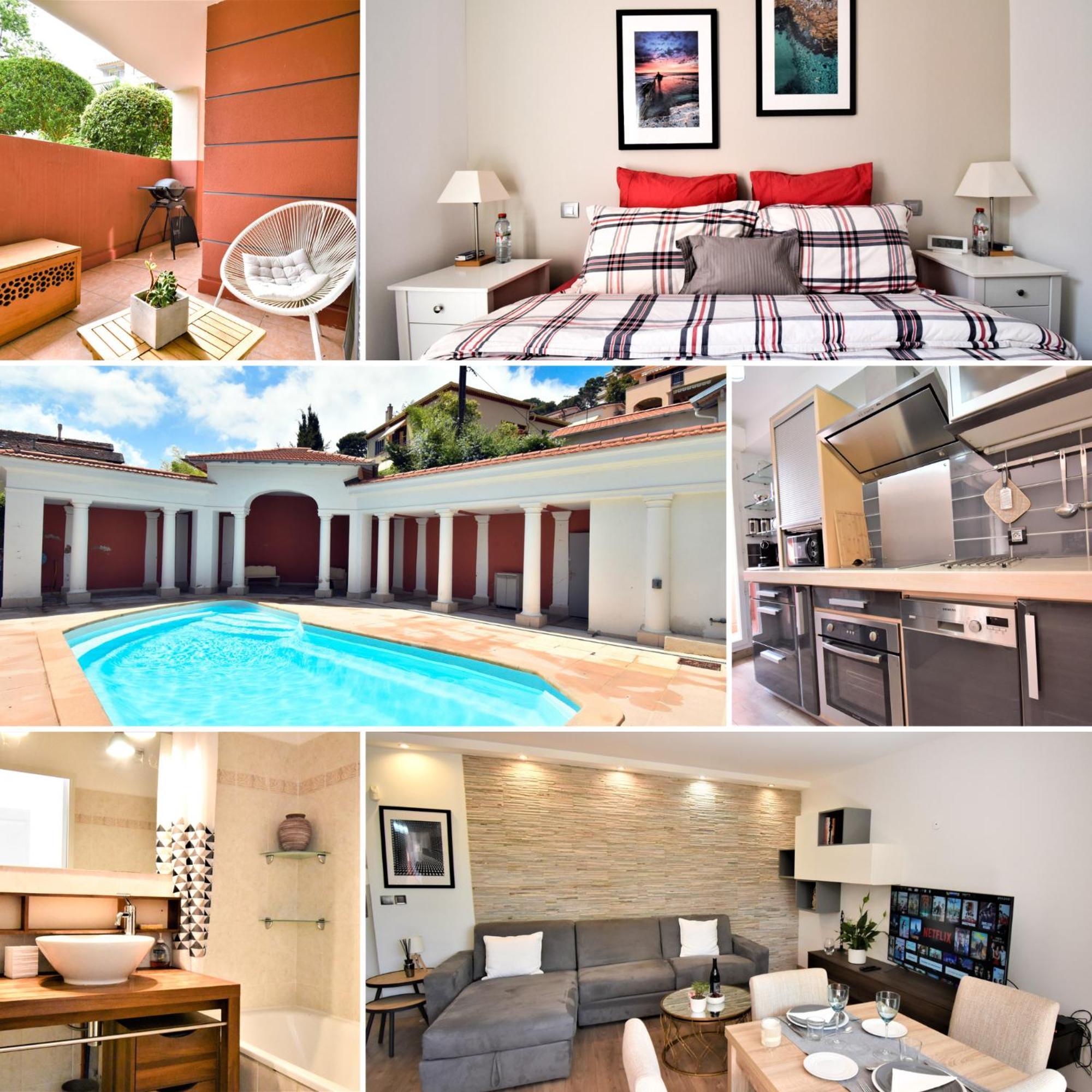 Le Cap Soleil -Standing - Piscine Collective Et Parking Prive Apartment Roquebrune-Cap-Martin Luaran gambar
